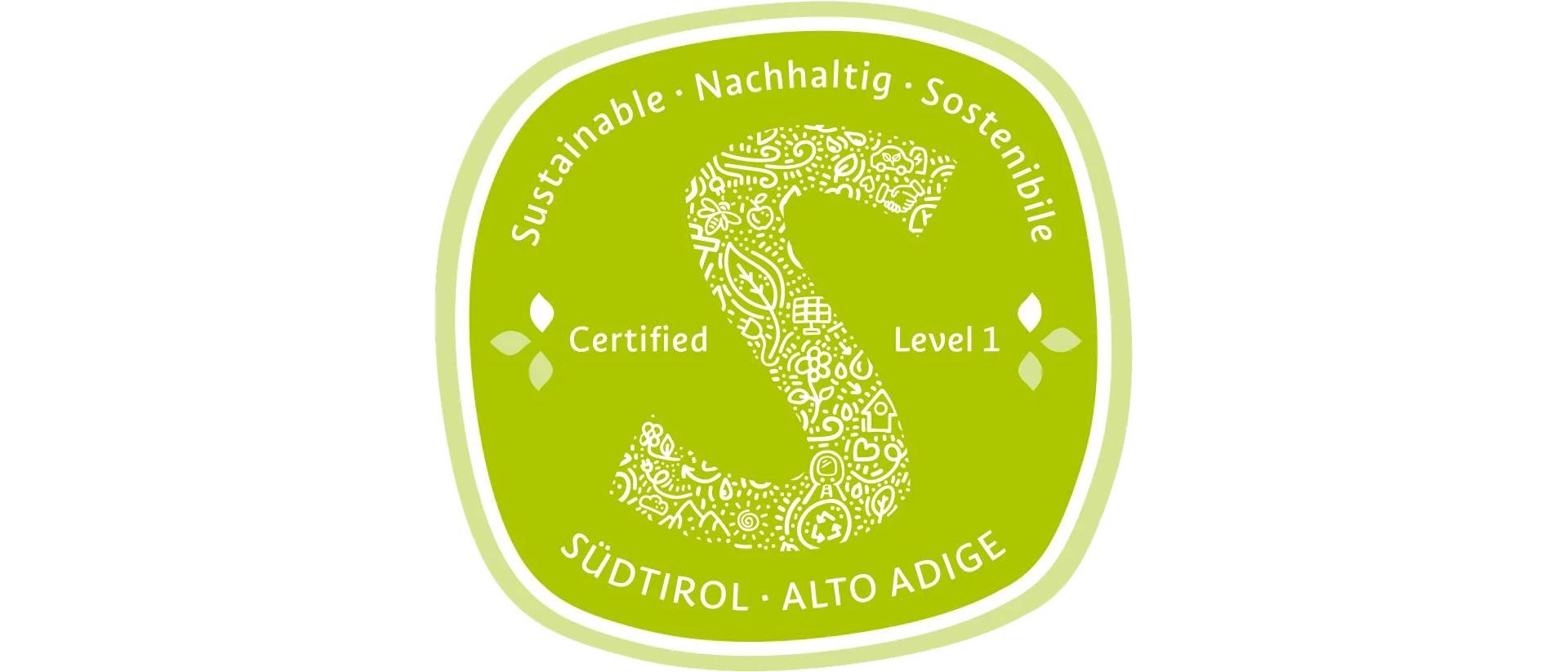 Marchio verde di sostenibilità Livello 1 per Alto Adige Südtirol